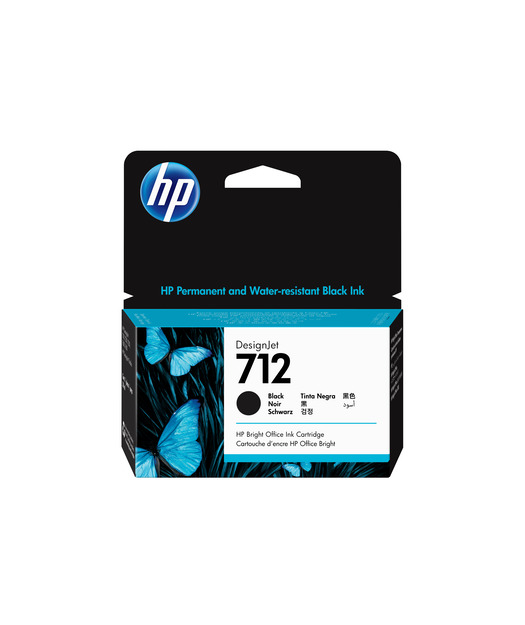 HP 3ED70A 712 38-ml Black DesignJet Ink