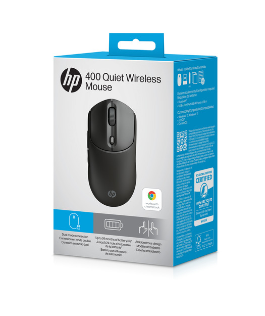 HP 400 Sessiz Kablosuz Fare SiyahHP 400 Sessiz Kablosuz Fare Siyah