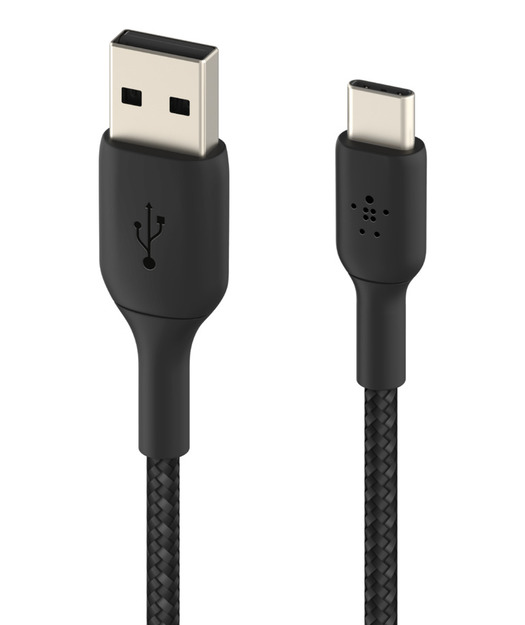 Belkin CAB002 15W Type-C Örgülü Data & Hızlı Şarj Kablo 1m Siyah