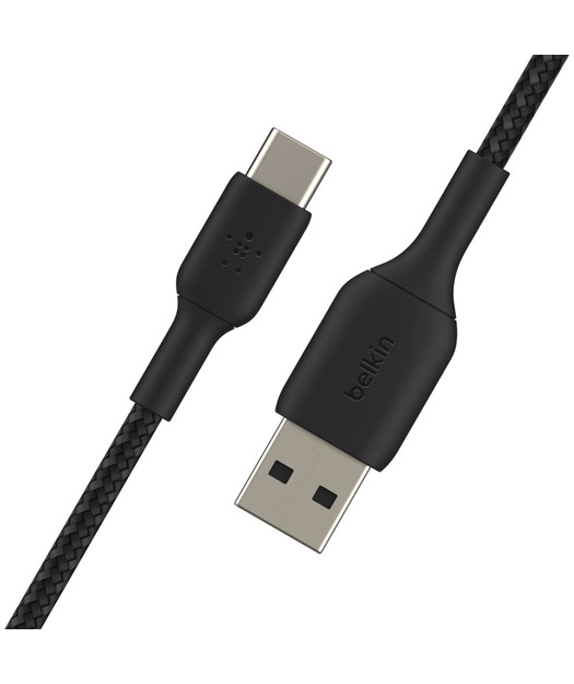 Belkin CAB002 15W Type-C Örgülü Data & Hızlı Şarj Kablo 1m Siyah