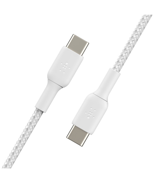 Belkin CAB004 60W Örgülü  USB-C'den USB-C'ye 1m Kablo -Beyaz