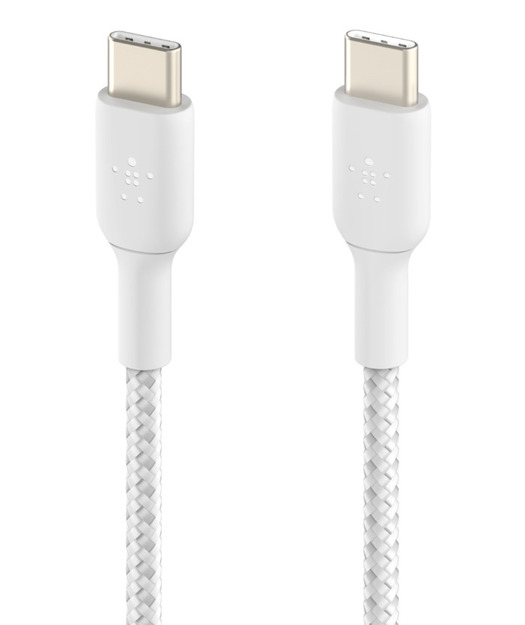 Belkin CAB004 60W Örgülü  USB-C'den USB-C'ye 1m Kablo -Beyaz