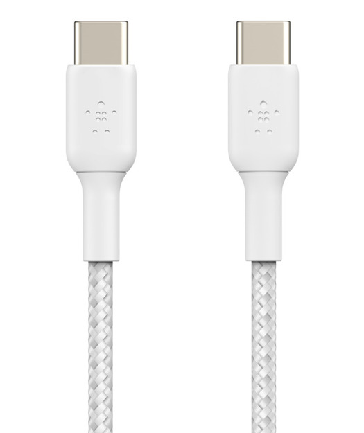 Belkin CAB004 60W Örgülü  USB-C'den USB-C'ye 1m Kablo -Beyaz