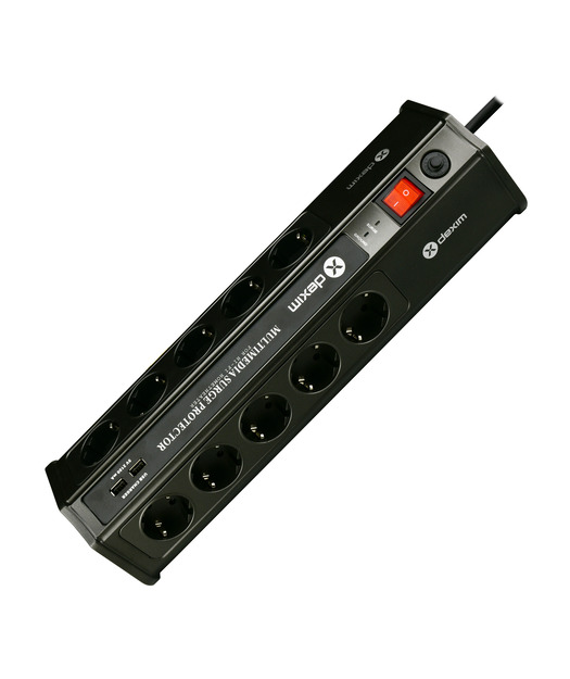 Dexim SP10BG 10 Port Akım Koruyucu - 2 USB
