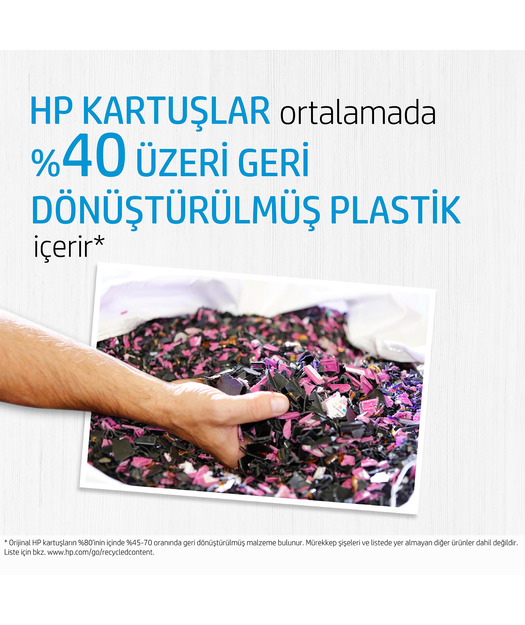 HP F6U65AE CMY Renkli Mürekkep Kartuş (302)