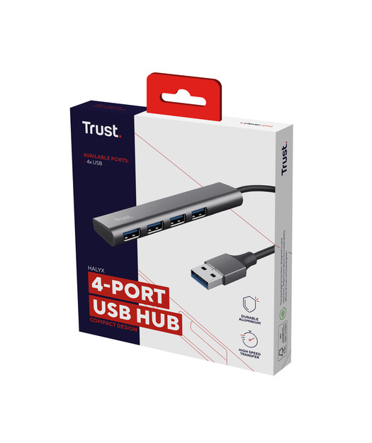 Trust 4 Bağlantı Noktalı USB 3.2 Gen 1 Hub