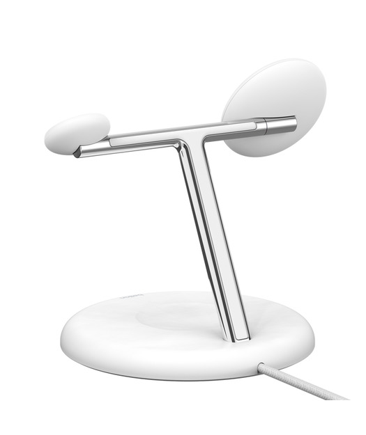 Belkin Qi2 15W 3in1 Magsafe Kablosuz Şarj Standı - Beyaz