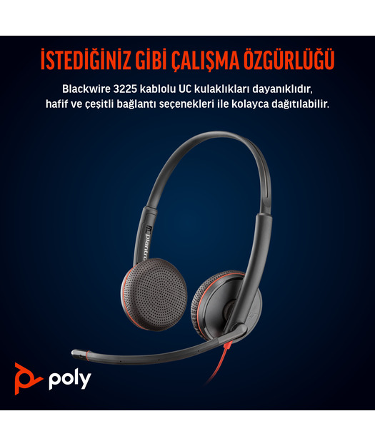 Poly BW 3225 USB-C HS +3.5mmP +USB-C/A