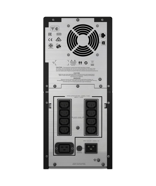 APC Smart-UPS C Line Interactive 3kVA Tower 230V 8x IEC C13+1x IEC C19 outlets USB and Serial communication AVR