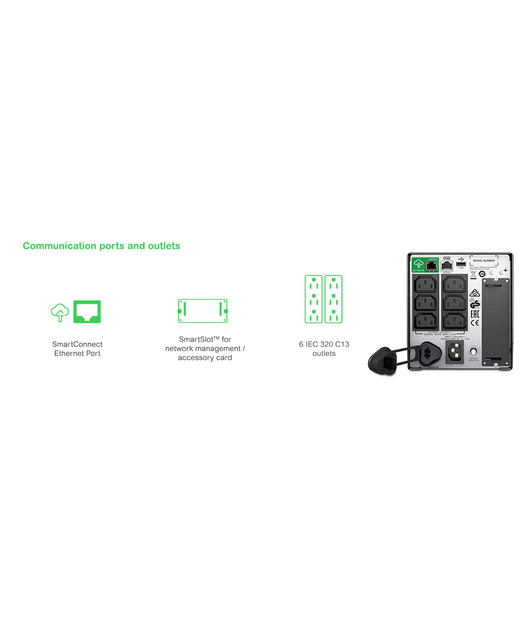 APC Smart-UPS 750VA Tower 230V 6x IEC C13 outlets SmartConnect Port+SmartSlot AVR