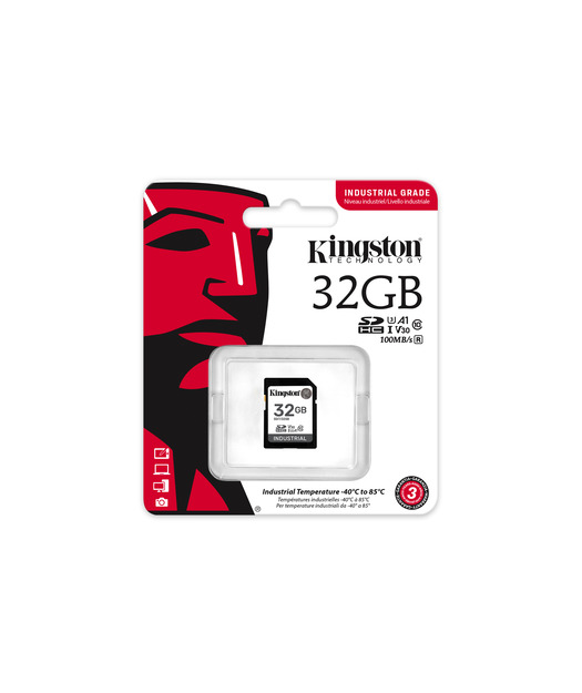 32GB SDHC Industrial -40C to 85C C10 UHS-I U3 V30 A1 pSLC