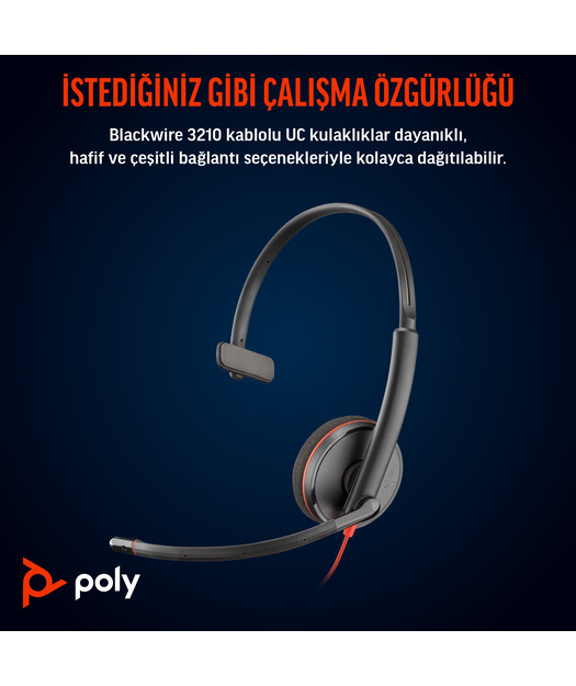 Poly BW 3210 Mono USB-C HS +USB-C/A