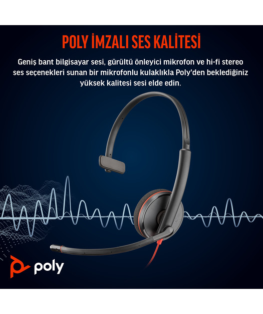 Poly BW 3210 Mono USB-C HS +USB-C/A
