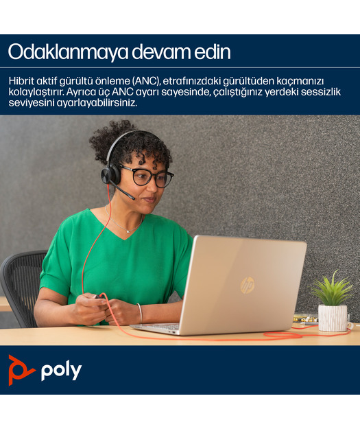 Poly BW 8225 Stereo USB-C HS +USB-C/A