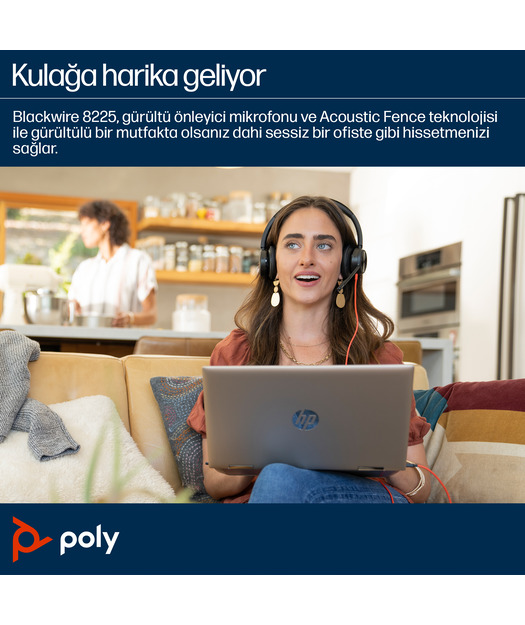 Poly BW 8225 Stereo USB-C HS +USB-C/A