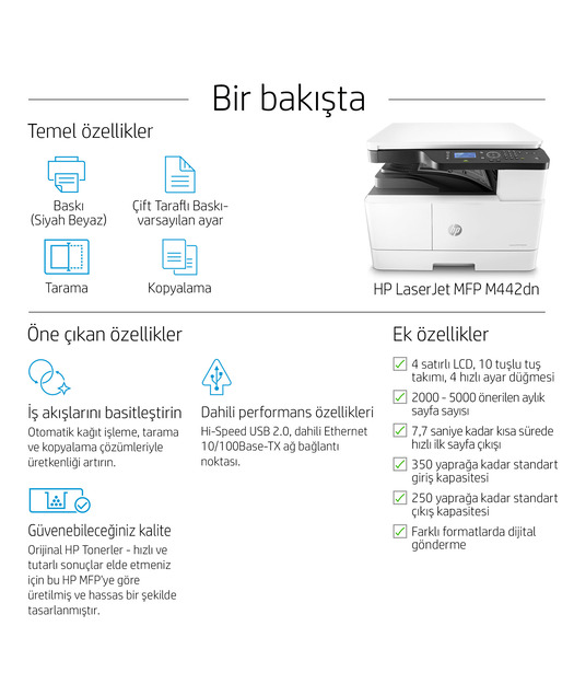 HP LaserJet M442dn MFP Printer